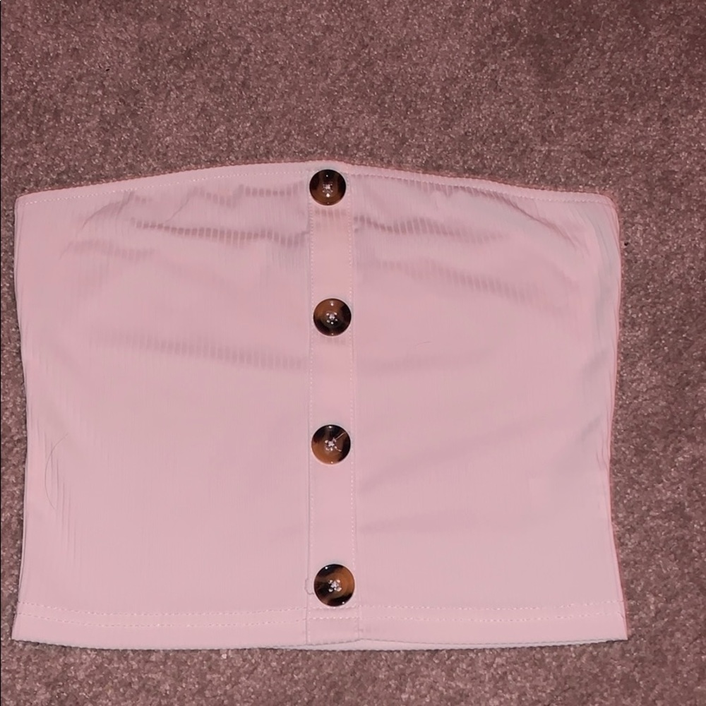 White Zaful tube top